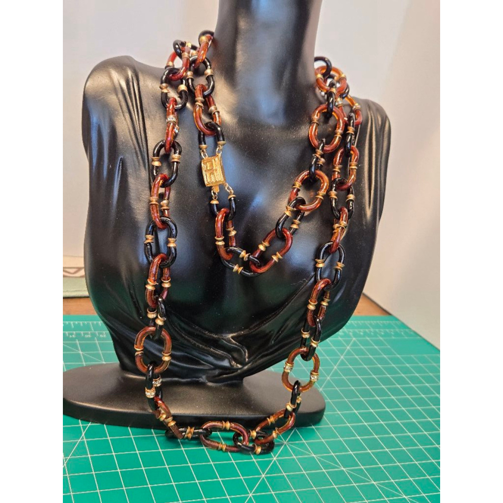 Vtg 60s Archimede Seguso necklace murano glass rhinestones